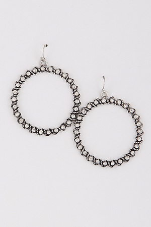 Circle Rhinestone Earrings 6ACD3